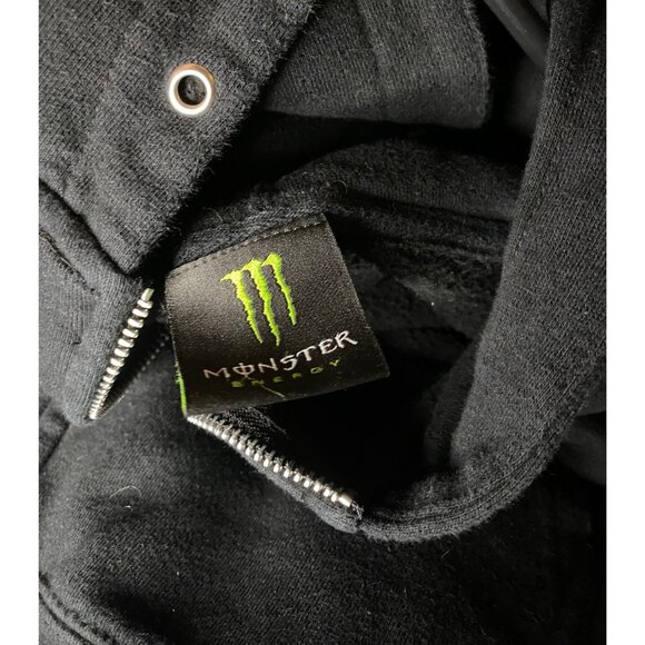 Monster Energy Full Zip Hoodie Mens XL Sweatshirt Unleash The Beast Grunge Y2K - Picture 5 of 7